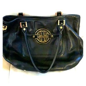 Authentic Tory Butch Black leather Tote